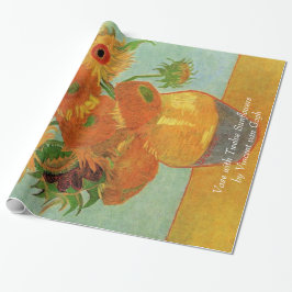 ビンセント・ヴァン・ゴッホによる12のヒマワリの花瓶。 ラッピングペーパー