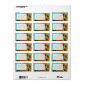 ビンセント・ヴァン・ゴッホによる12のヒマワリの花瓶 ラベル (フルシート)