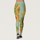 ビンセント・ヴァン・ゴッホによる12のヒマワリの花瓶 レギンス (裏面)