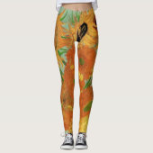 ビンセント・ヴァン・ゴッホによる12のヒマワリの花瓶 レギンス (正面)