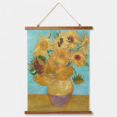 ビンセント・ヴァン・ゴッホによる12のヒマワリの花瓶 吊り下げ型タペストリー (正面)