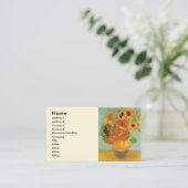 ビンセント・ヴァン・ゴッホによる12のヒマワリの花瓶 名刺 (スタンド正面)