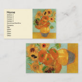 ビンセント・ヴァン・ゴッホによる12のヒマワリの花瓶 名刺 (正面/裏面)