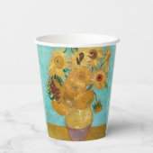 ビンセント・ヴァン・ゴッホによる12のヒマワリの花瓶 紙コップ (裏面)