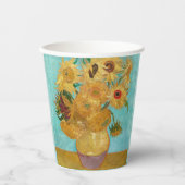 ビンセント・ヴァン・ゴッホによる12のヒマワリの花瓶 紙コップ (正面)