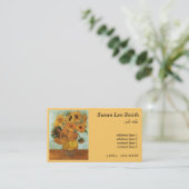 ビンセント・ヴァン・ゴッホによる12のヒマワリ。イエロー 名刺 (スタンド正面)