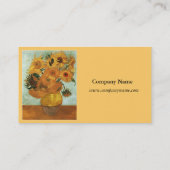ビンセント・ヴァン・ゴッホによる12のヒマワリ。イエロー 名刺 (裏面)