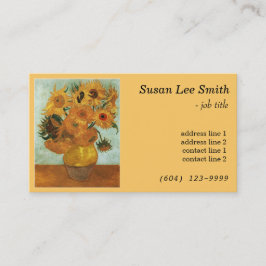 ビンセント・ヴァン・ゴッホによる12のヒマワリ。イエロー 名刺