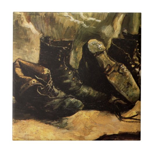 ビンセント・ヴァン・ゴッホによる3足の靴 タイル (正面)