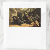 ビンセント・ヴァン・ゴッホによる3足の靴 長方形シール (バッグ)