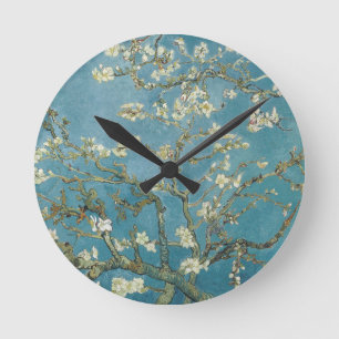 ビンセント・ヴァン・ゴッホのアーモンドの花（1890年） ラウンド壁時計