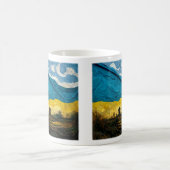 ビンセント・ヴァン・ゴッホのウクライナクラシック国旗のマグカップ, 11 コーヒーマグカップ (中央)