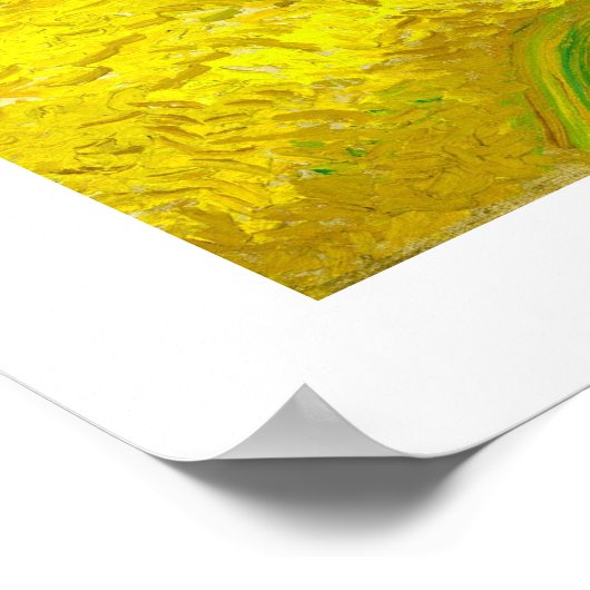 ビンセント・ヴァン・ゴッホのサイプレス付き小麦畑 ポスター (角)