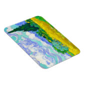 ビンセント・ヴァン・ゴッホのサイプレス付き小麦畑 マグネット (右側)