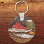 ビンセント・ヴァン・ゴッホのサバ、レモン、トマト キーホルダー (正面)