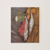 ビンセント・ヴァン・ゴッホのサバ、レモン、トマト ジグソーパズル (縦)