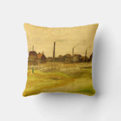 ビンセント・ヴァン・ゴッホのボリナージュの炭鉱 クッション (裏面)