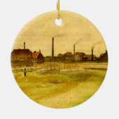 ビンセント・ヴァン・ゴッホのボリナージュの炭鉱 セラミックオーナメント (裏面)