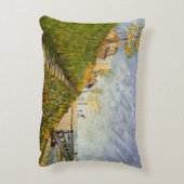 ビンセント・ヴァン・ゴッホのポンデクリシー州セーヌの銀行 アクセントクッション (裏面(縦))