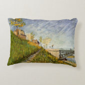 ビンセント・ヴァン・ゴッホのポンデクリシー州セーヌの銀行 アクセントクッション (裏面)