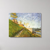 ビンセント・ヴァン・ゴッホのポンデクリシー州セーヌの銀行 キャンバスプリント (正面)