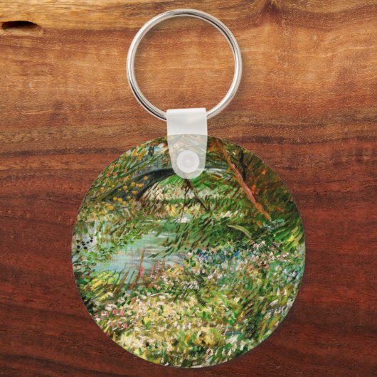 ビンセント・ヴァン・ゴッホのポンデクリシー州セーヌの銀行 キーホルダー (裏面)