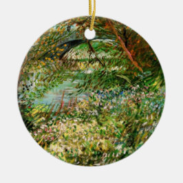 ビンセント・ヴァン・ゴッホのポンデクリシー州セーヌの銀行 セラミックオーナメント