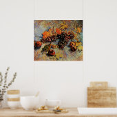 ビンセント・ヴァン・ゴッホのリンゴ、梨、レモン、ブドウ ポスター (キッチン)