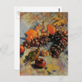 ビンセント・ヴァン・ゴッホのリンゴ、梨、レモン、ブドウ ポストカード (正面/裏面)