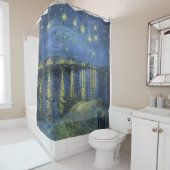 ビンセント・ヴァン・ゴッホのローネ上空の星空の夜 シャワーカーテン (インサイチュ)