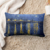 ビンセント・ヴァン・ゴッホのローネ上空の星空の夜 ランバークッション (ブランケット)