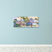 ビンセント・ヴァン・ゴッホの丘の上の茅葺きコテージ キャンバスプリント (インサイチュ (ウッドフロア))