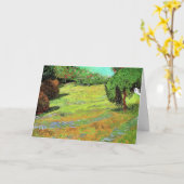 ビンセント・ヴァン・ゴッホの公共公園の陽光に満ちた芝生 カード (黄色い花)