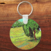 ビンセント・ヴァン・ゴッホの公共公園の陽光に満ちた芝生 キーホルダー (正面)