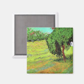 ビンセント・ヴァン・ゴッホの公共公園の陽光に満ちた芝生 マグネット (正面/裏面)