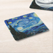 ビンセント・ヴァン・ゴッホの星空の夜 スクエアペーパーコースター (アングル)