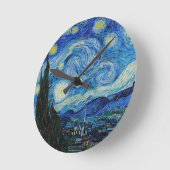 ビンセント・ヴァン・ゴッホの星空の夜 ラウンド壁時計 (傾斜)