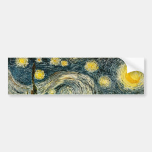 ビンセント・ヴァン・ゴッホの星空の夜(1889年) バンパーステッカー