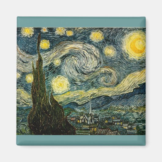 ビンセント・ヴァン・ゴッホの星空の夜（1889年） マグネット (正面)