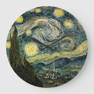 ビンセント・ヴァン・ゴッホの星空の夜(1889年) ラージ壁時計