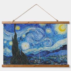 ビンセント・ヴァン・ゴッホの星空の夜(1889年) 吊り下げ型タペストリー