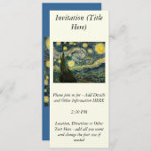 ビンセント・ヴァン・ゴッホの星空の夜（1889年） 招待状 (正面/裏面)