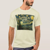 ビンセント・ヴァン・ゴッホの星空の夜（1889年） Tシャツ (正面)