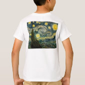 ビンセント・ヴァン・ゴッホの星空の夜(1889年) Tシャツ (裏面)