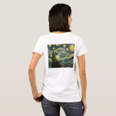 ビンセント・ヴァン・ゴッホの星空の夜(1889年) Tシャツ (裏面フル)
