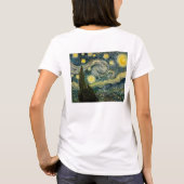 ビンセント・ヴァン・ゴッホの星空の夜(1889年) Tシャツ (裏面)