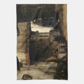 ビンセント・ヴァン・ゴッホの暖炉のそばの女性 キッチンタオル (縦)