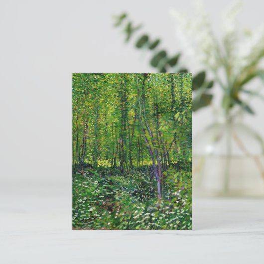 ビンセント・ヴァン・ゴッホの木々と低成長 ポストカード (スタンド正面)