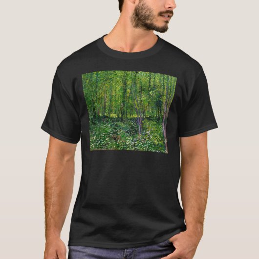 ビンセント・ヴァン・ゴッホの木々と低成長 Tシャツ (正面)