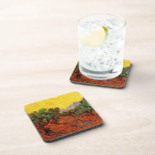 ビンセント・ヴァン・ゴッホの木の絵画 コースター (右側)